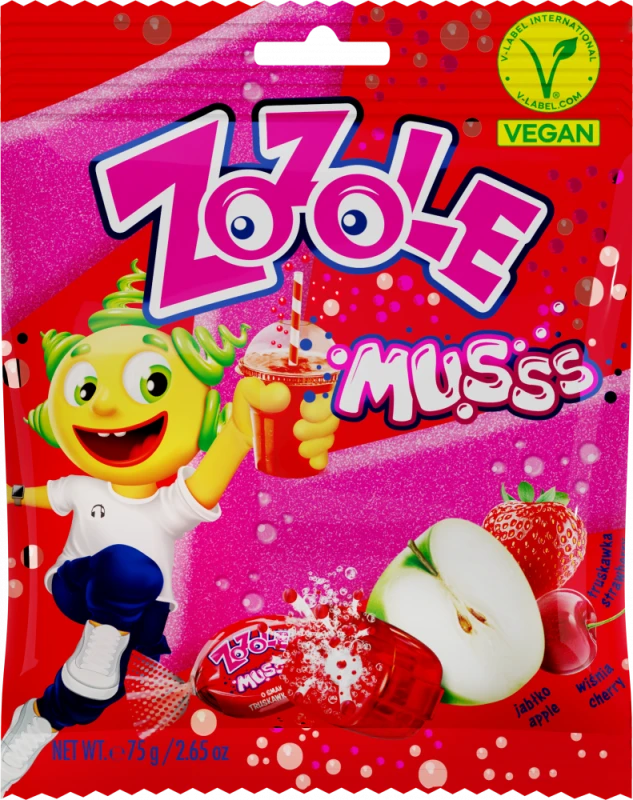 KARMELKI ZOZOLE JABLKO-WISNIA 75G MIESZKO