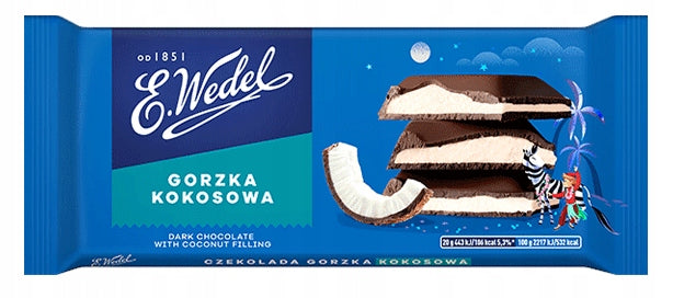 CZEKOLADA WEDEL GORZKA KOKOS 100G