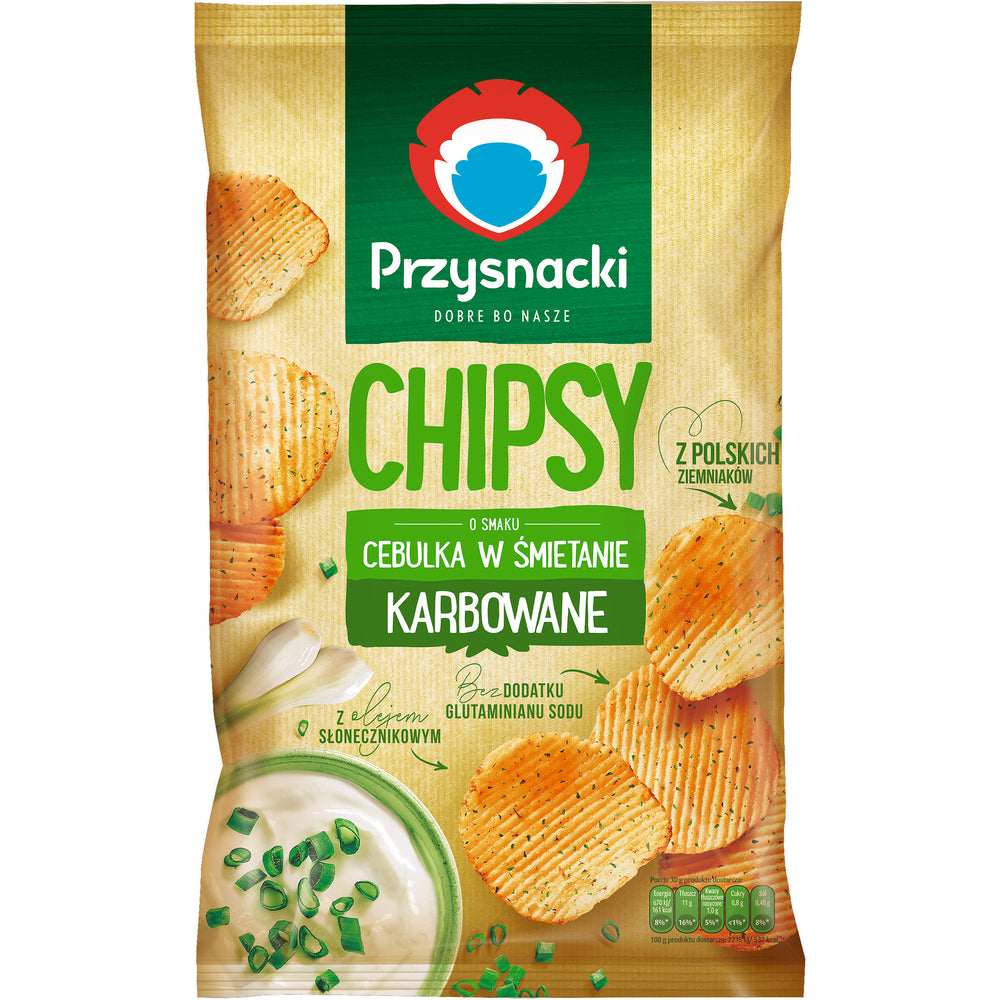 Chipsy Przysnacki karbowe cebulka w śmietanie 135 g