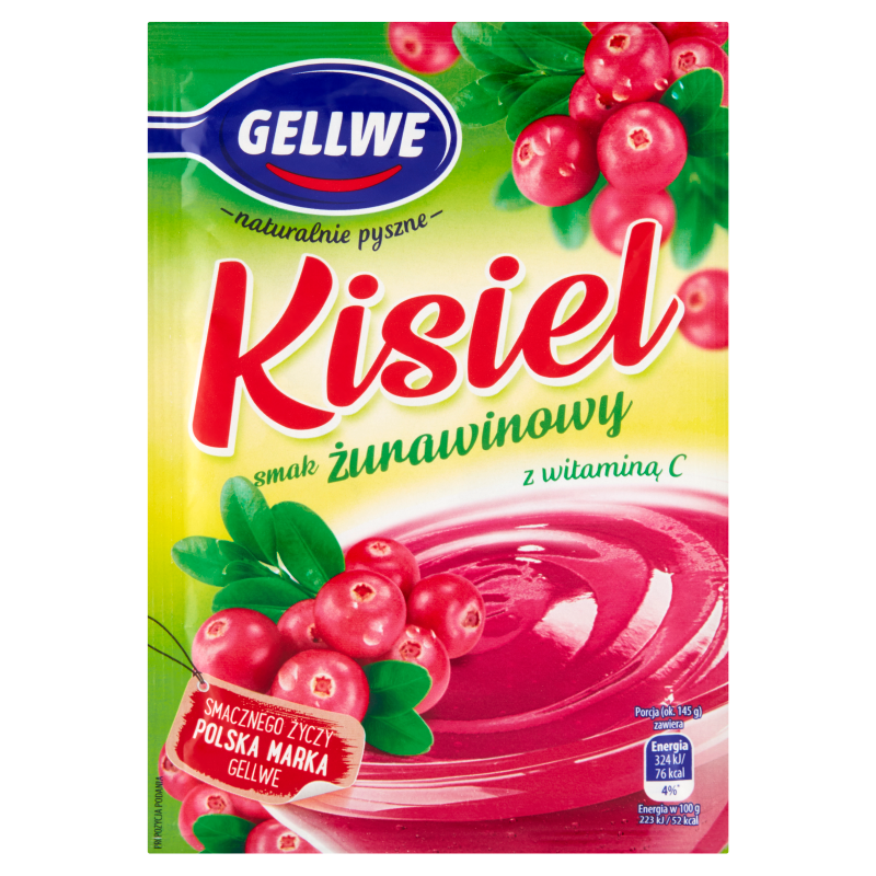 KISIEL GELLWE ŻURAWINOWY Z SOKIEM OWOCOWYM