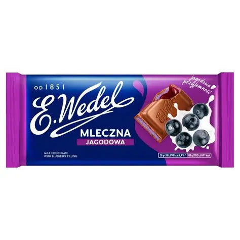 CZEKOLADA MLECZ Z NADZ JAGODOWYM 100 g WEDEL