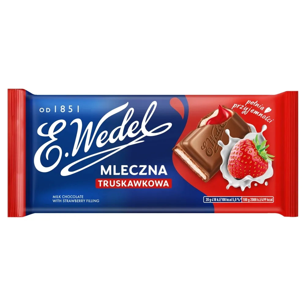 WEDEL CZEKOLADA TRUSKAWKA 100G