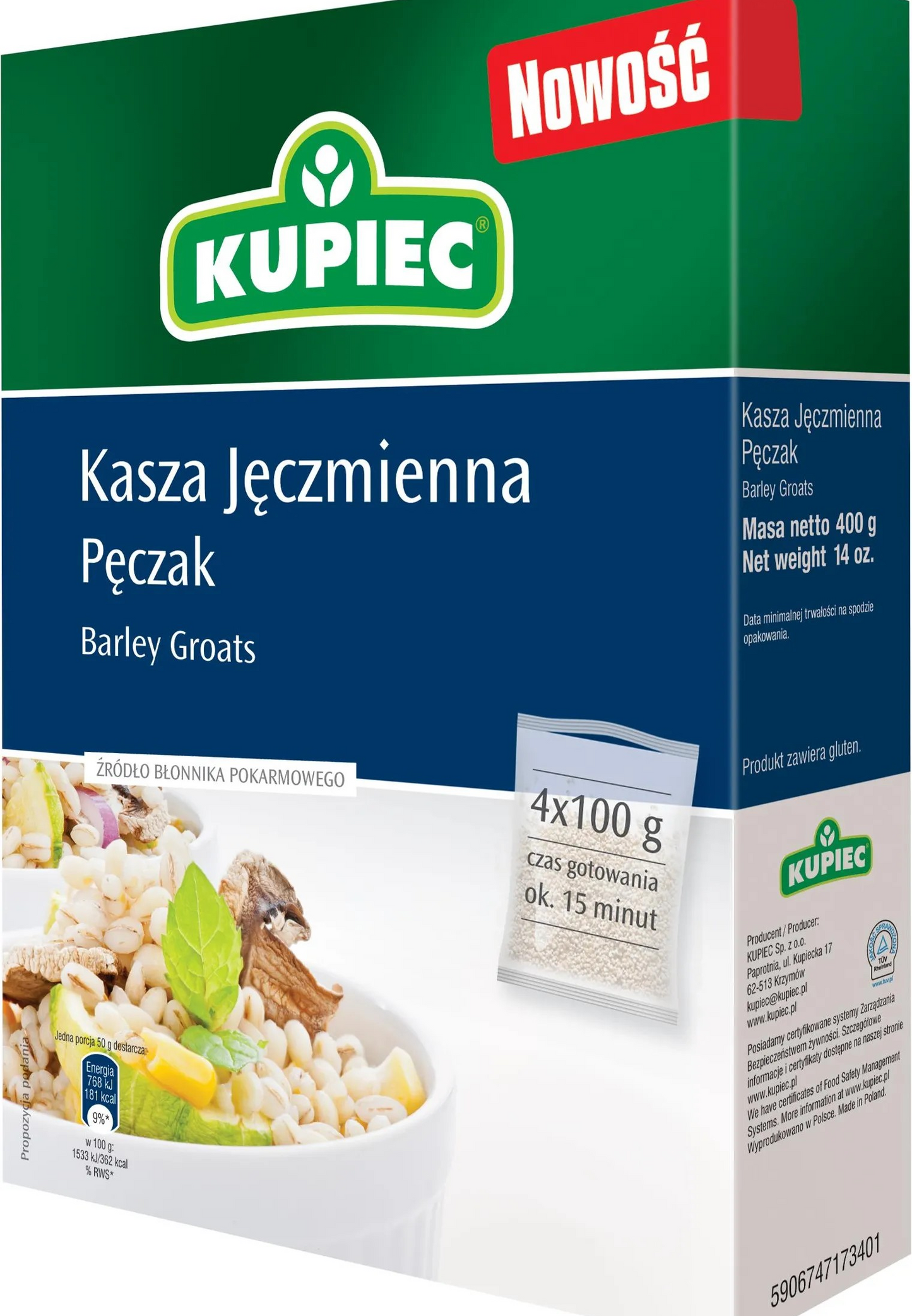 KASZA JECZMIENNA KUPIEC PECZAK