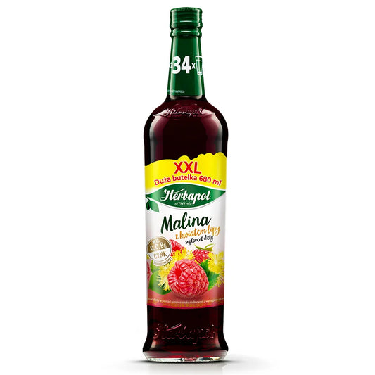 SYROP MALINA Z KWIATEM LIPY 680 ml HERBAPOL