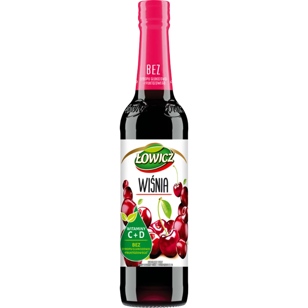 SYROP ŁOWICZ WITAMINY WIŚNIA 400ML BUTELKA
