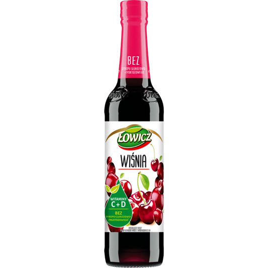 SYROP ŁOWICZ WITAMINY WIŚNIA 400ML BUTELKA
