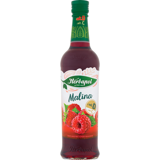 SYROP HERBAPOL OWOCOWA SPIZ MALINA Z RÓŻA 420ML