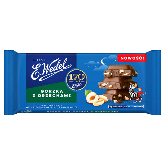 CZEKOLADA WEDEL GORZKA Z ORZECHAMI 90Gv