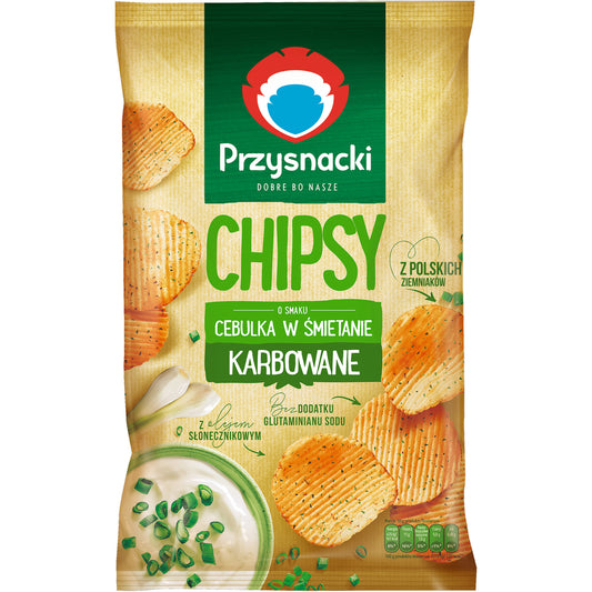 Chipsy Przysnacki karbowe cebulka w smietanie 135 g