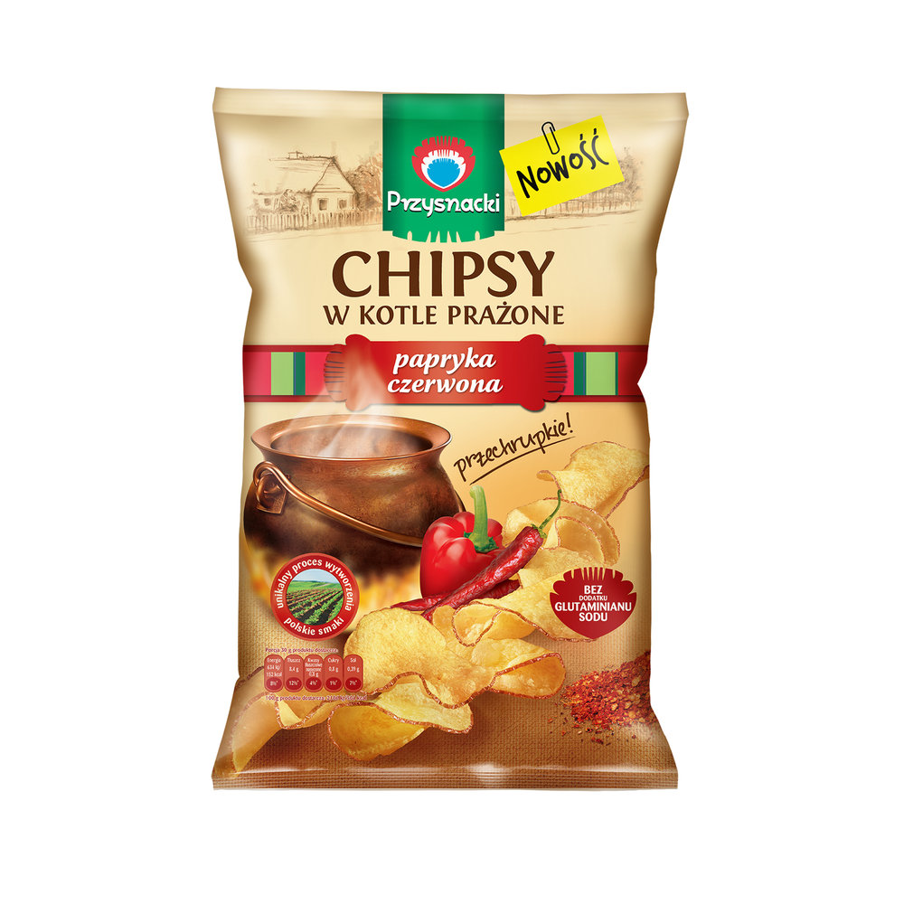 Chipsy Przysnacki w kotle prazone charakterna papryka 125 g