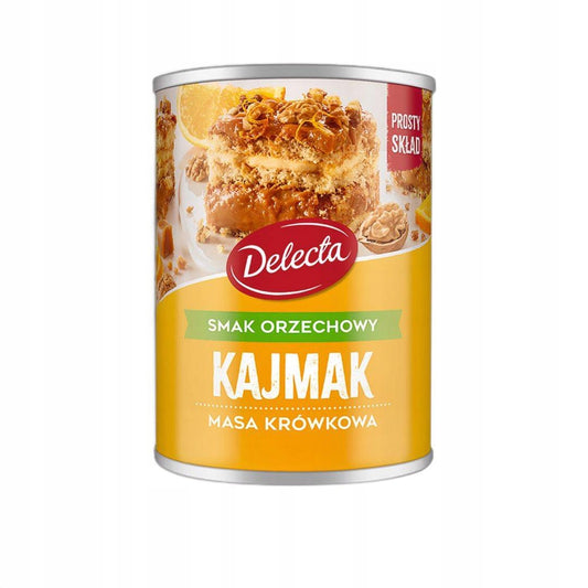 MASA KRÓWKOWA DELECTA KAJMAK O SMAKU ORZECHOWYM 400G
