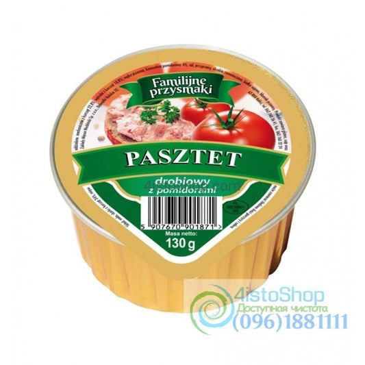 FAMILIJNE PRZYSMAKI PASZTET Z POMIDORAMI 130G