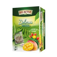 HERBATA BIG-ACTIVE ZIELONA Z OPUNCJA I MANGO 20X1,7G