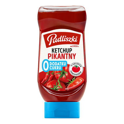 KETCHUP PUDLISZKI ZERO CUKRU PIKANTNY 440G