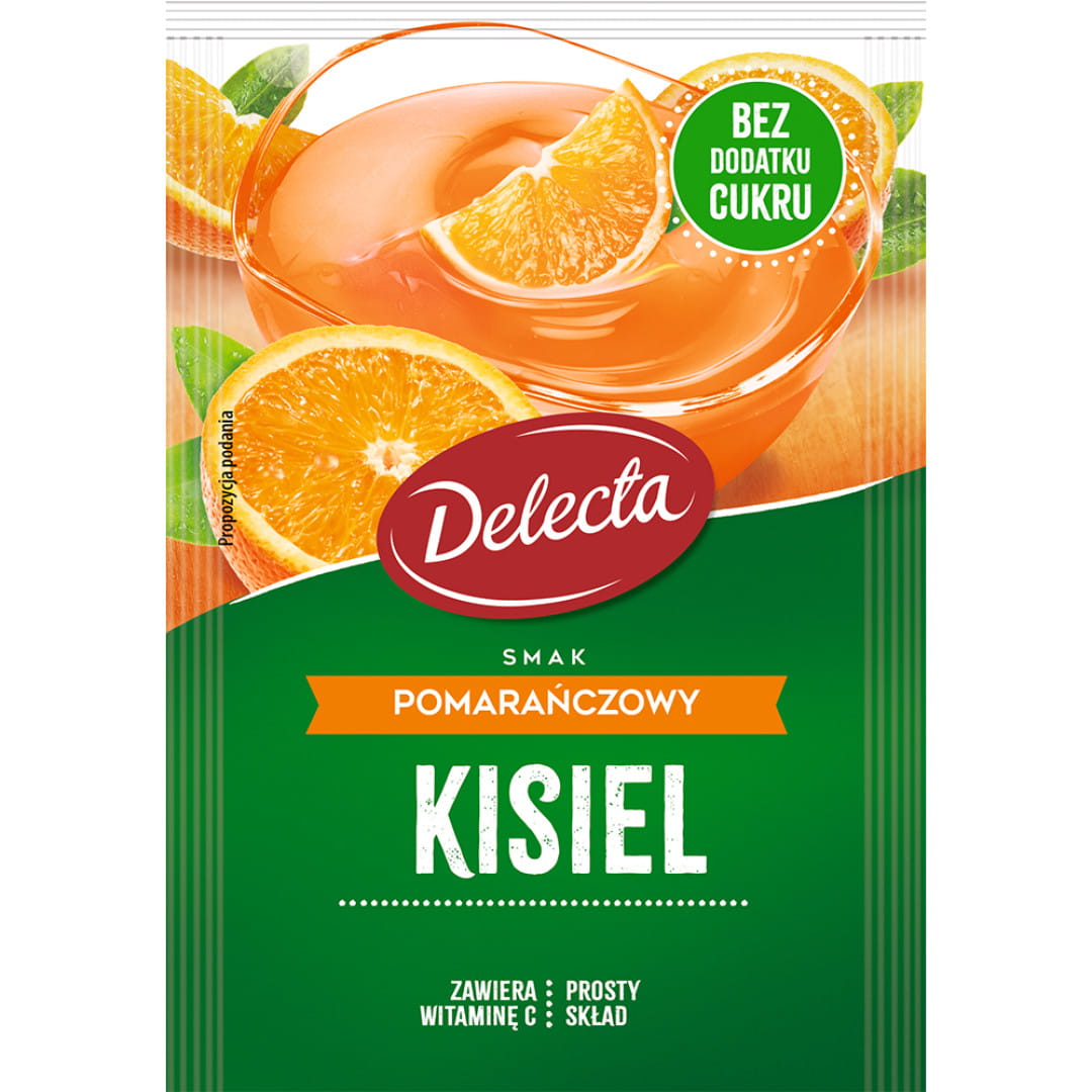 KISIEL DELECTA FLAVOR POMARANCZOWY 38 G
