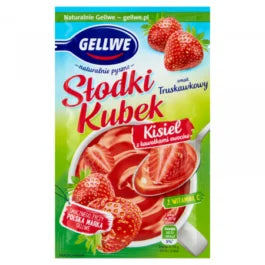 KISIEL GELLWE SŁODKI KUBEK TRUSKAWKA Z KAWAŁKAMI OWOCÓW30g