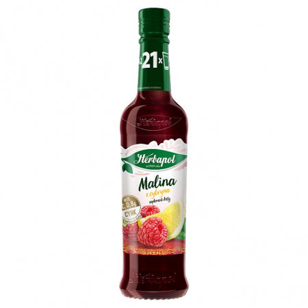 SYROP HERBAPOL OWOCOWA SPIZ MALINA Z CYTRYNA 420ML