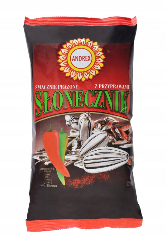 SŁONECZNIK ANDREX PRAZONY Z PRZYPRAWAMI 120G