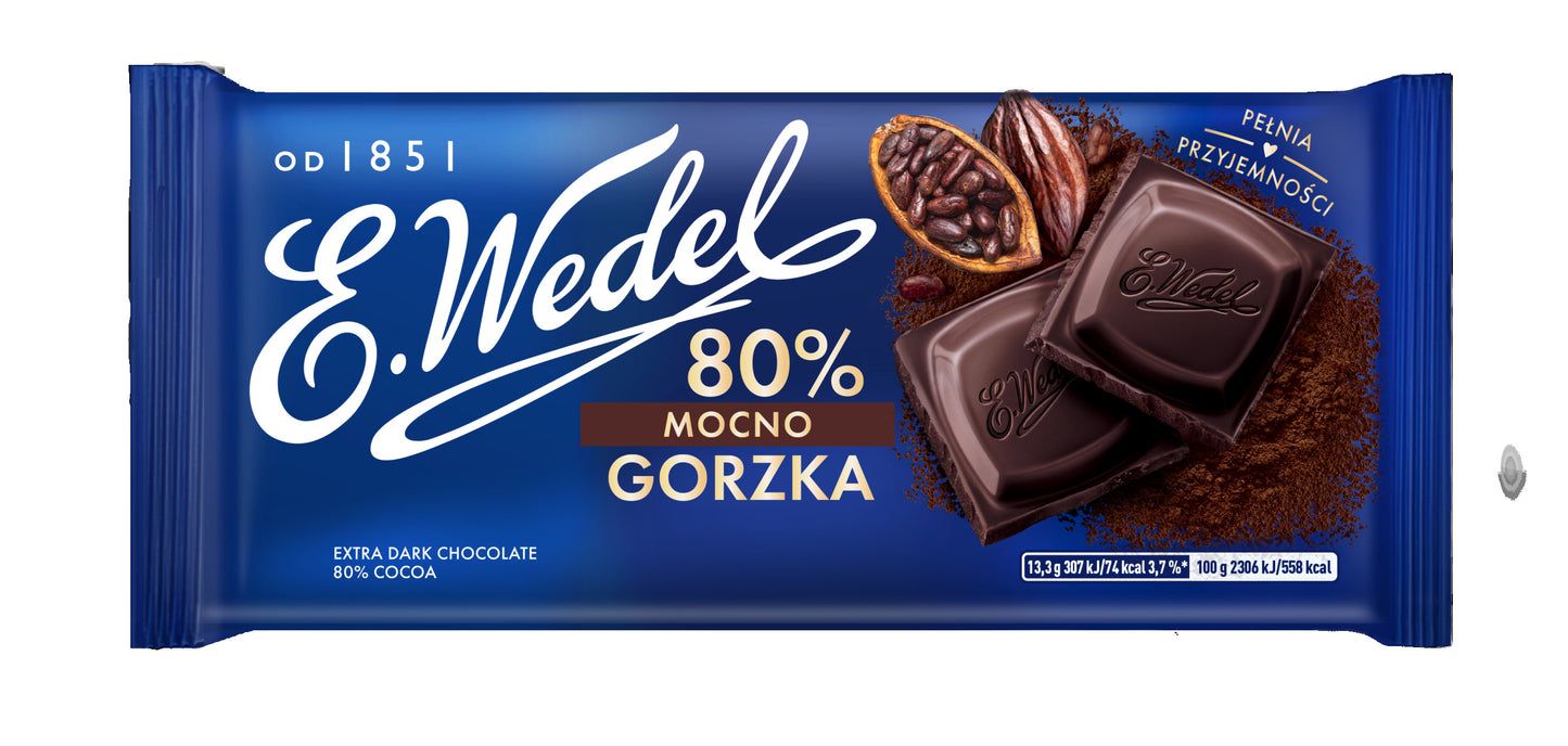 WEDEL CZEKOLADA MOCNO GORZKA 80g