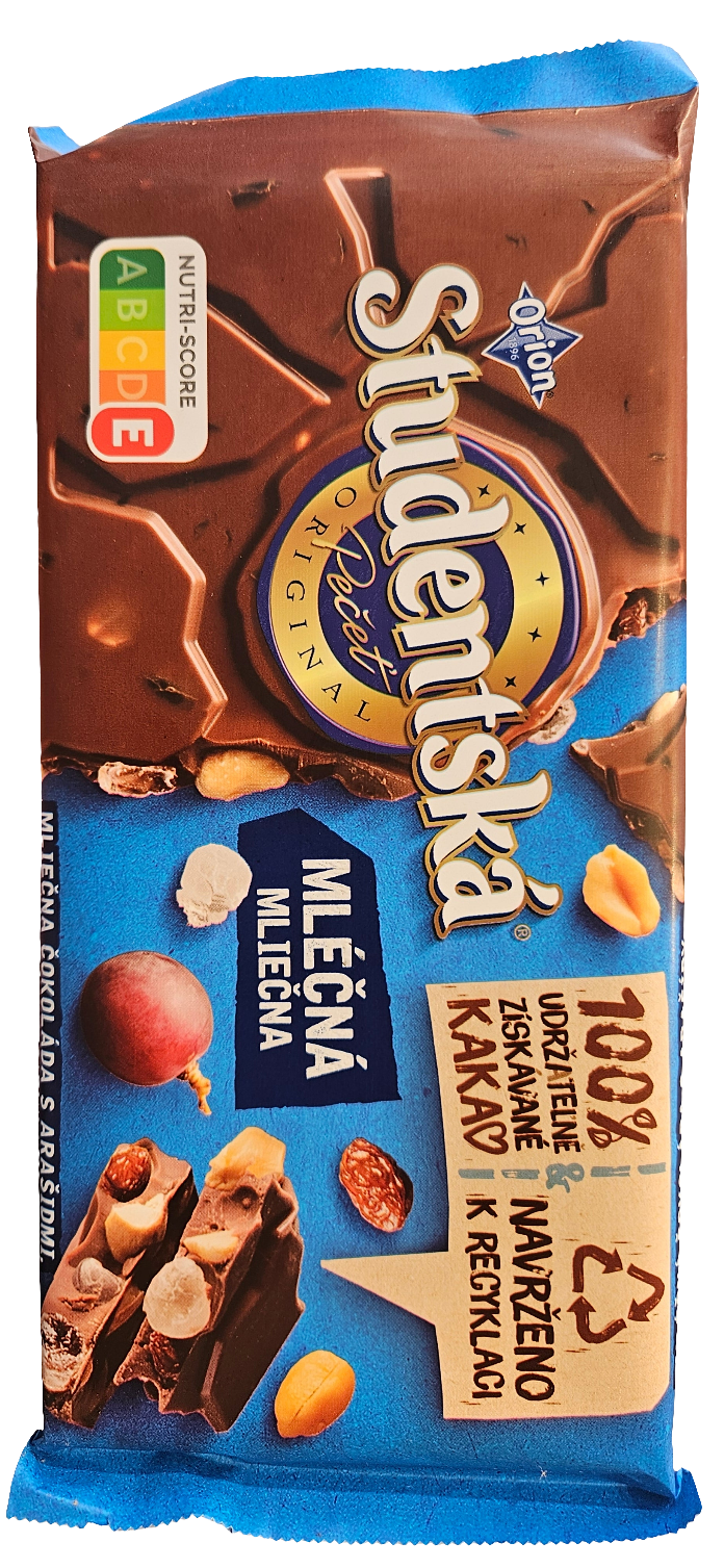 CZEKOLADA STUDENTSKA MLECZNA 170G NESTLE
