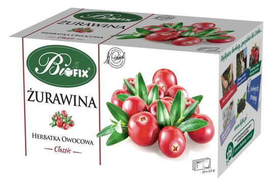 BI FIX CLASSIC ŻURAWINA HERBATKA OWOCOWA EKSPRESOWA 20x2,5g