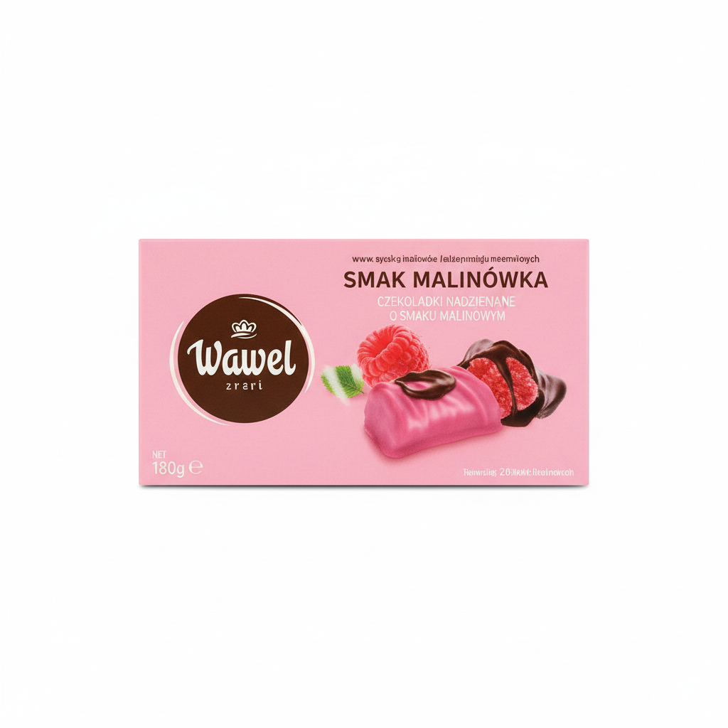 CZEKOLADKI SMAK MALINÓWKA 180G WAWEL