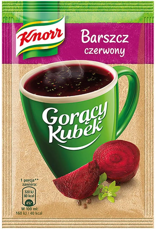 Gorący kubek barszcz czerwony