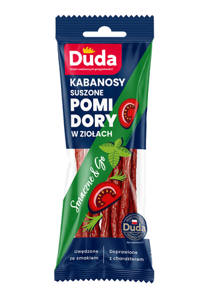 KABANOSY SUSZONE POMIDORY W ZIOŁACH 95G *DUDA