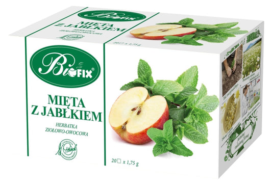 BI FIX MIĘTA Z JABŁKIEM HERBATKA ZIOŁOWO-OWOCO EKSPRESOWA 20x1,75g