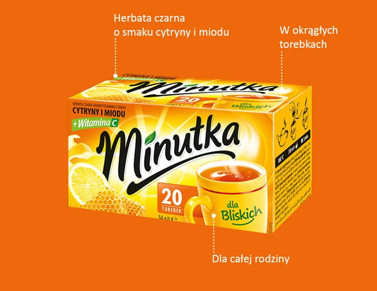 HERBATA MINUTKA Z MIODEM I WIT C