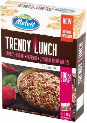PŁATKI MELVIT TRENDY LUNCH ORKISZOWE BURAK PAPRYKA 4X80G