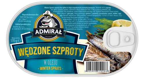 SZPROT ADMIRAL FRANCO PODWEDZANY W OLEJU 170G